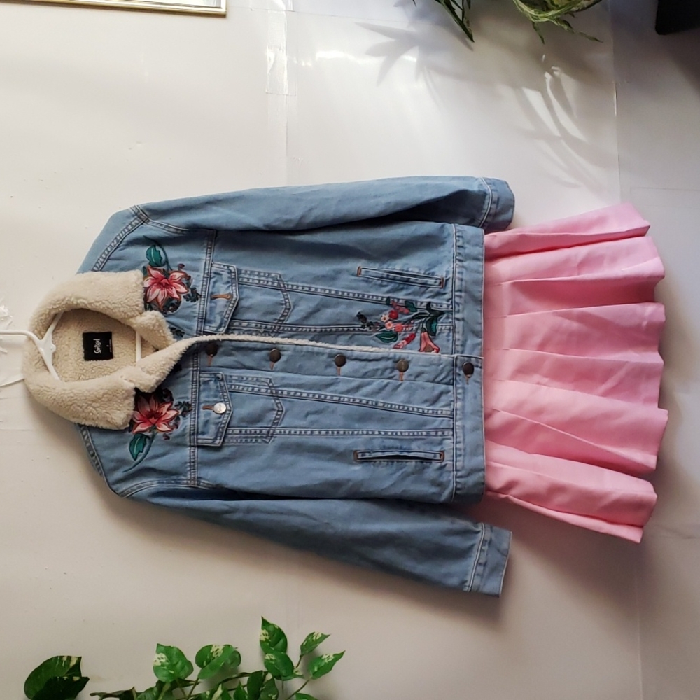 Sport Girls Embroidery Jean's Jacket.